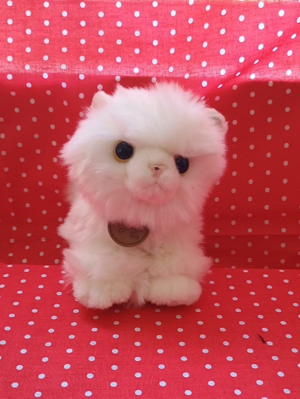 Miyoni Tots Aurora White Angora Cat Kitten Plush